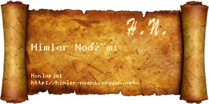 Himler Noémi névjegykártya
